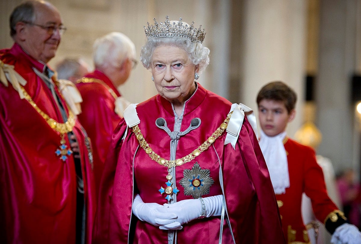 Queen Elizabeth II attends a service for the Order of the British Empire at St Paul's Cathedral