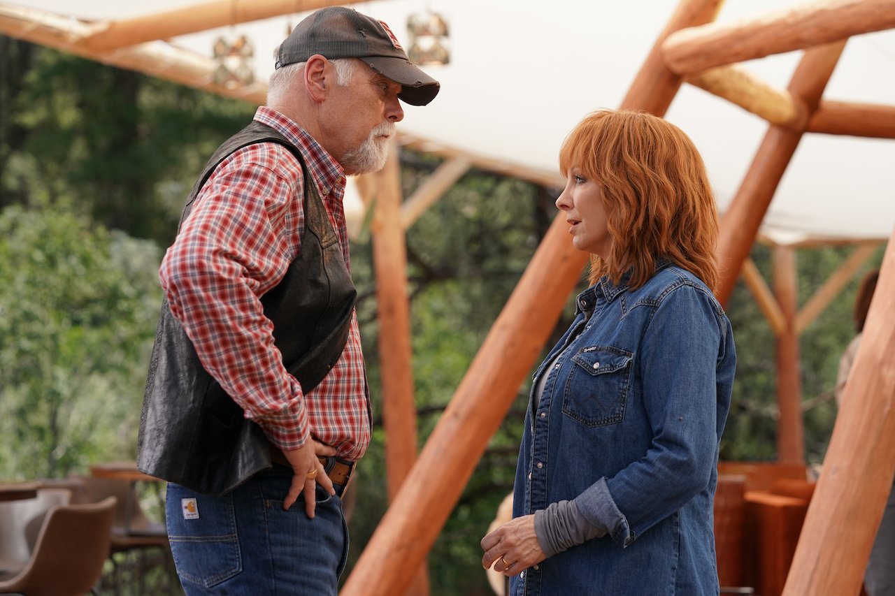 Reba McEntire, pictured with Rex Linn in an episode of ABC's 'Big Sky: Deadly Trails,' said memorizing lines for acting was difficult for her.