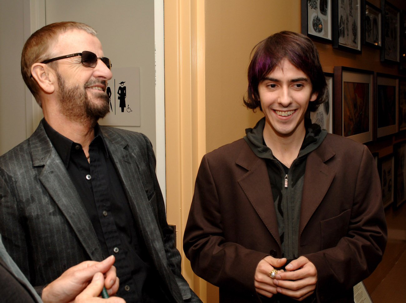 Ringo Starr and George Harrison's son, Dhani, at an event in 2005.