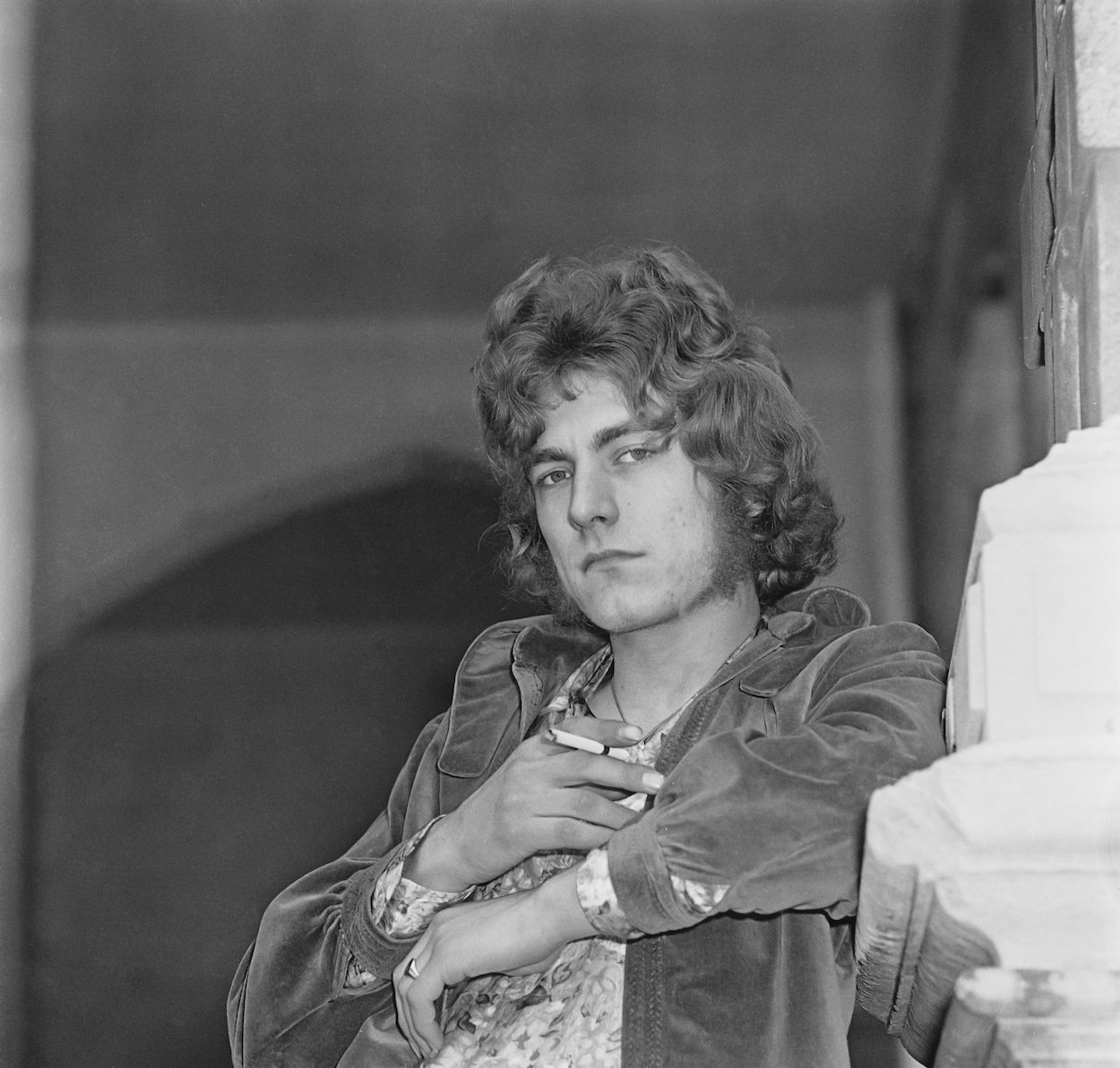 Robert Plant poses for a photo in 1968, a decade before he stopped using drugs by getting very frank with himself after a tragic loss.