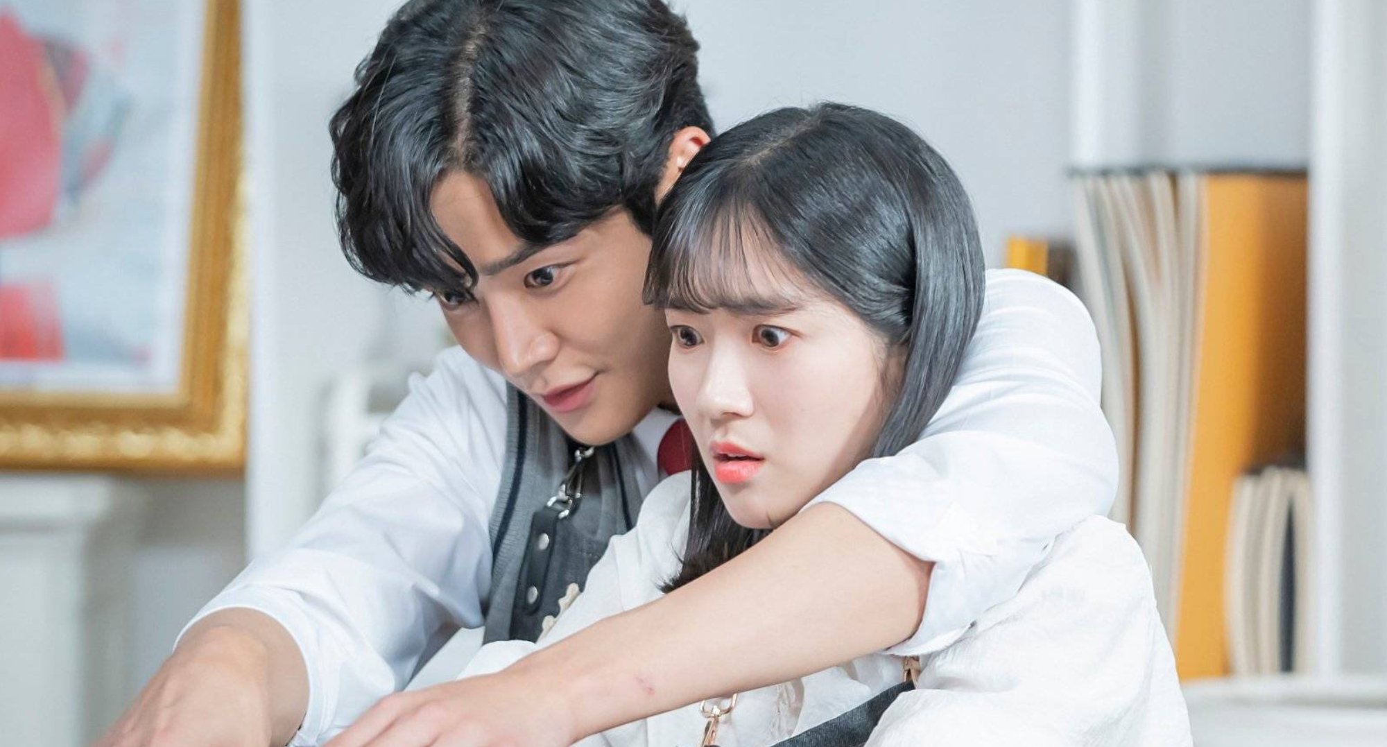 Rowoon and Kim Hye-yoon in fourth wall break K-drama 'Extraordinary You.'