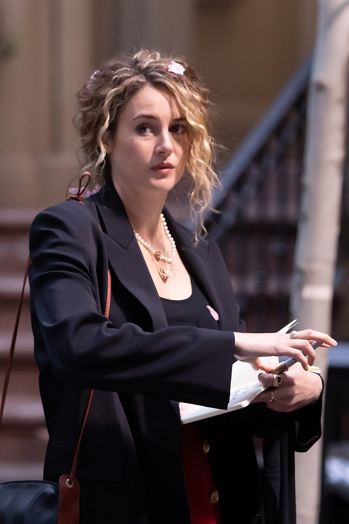 Shailene Woodley on the set of 'Three Women' in New York City