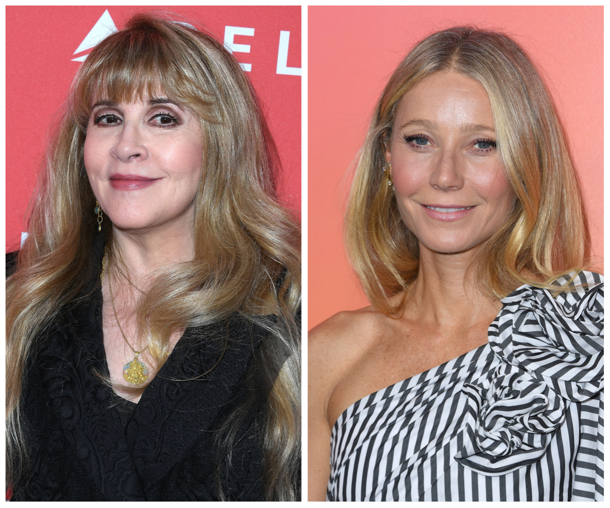 Side by side photos of Stevie Nicks and Gwyneth Paltrow.