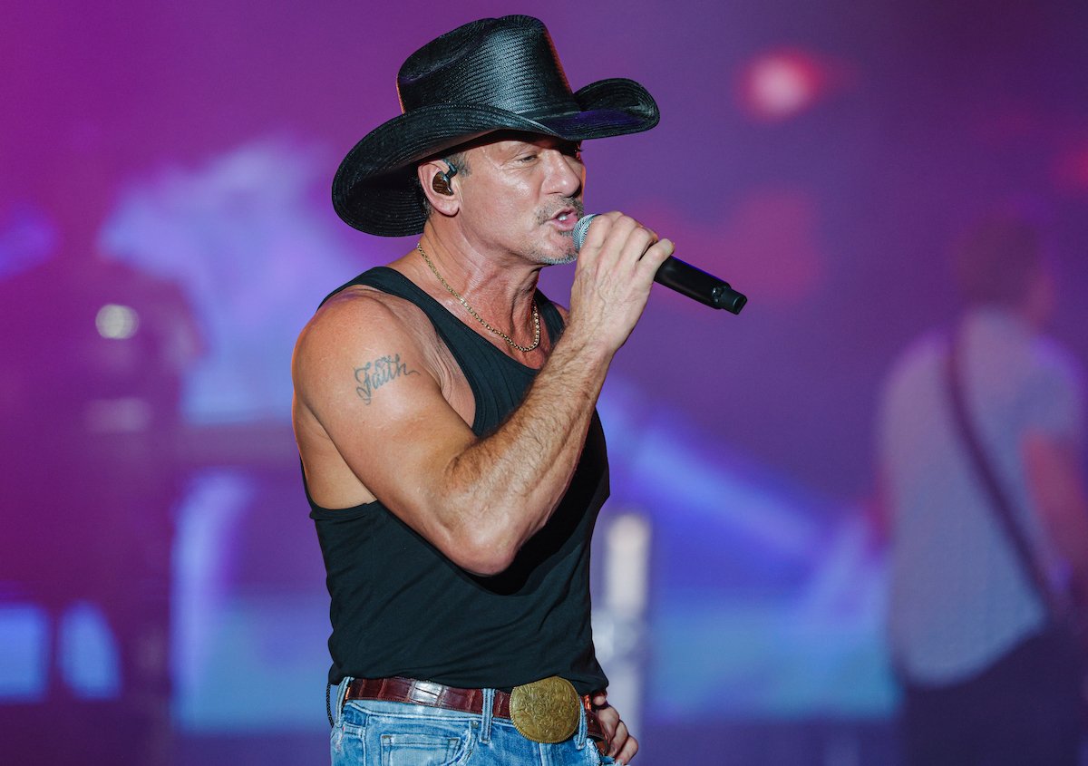 Tim McGraw performs on stage