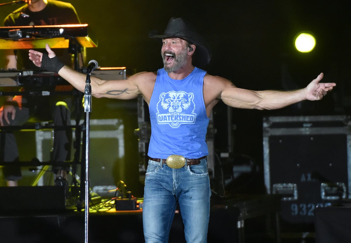 Tim McGraw performs on stage