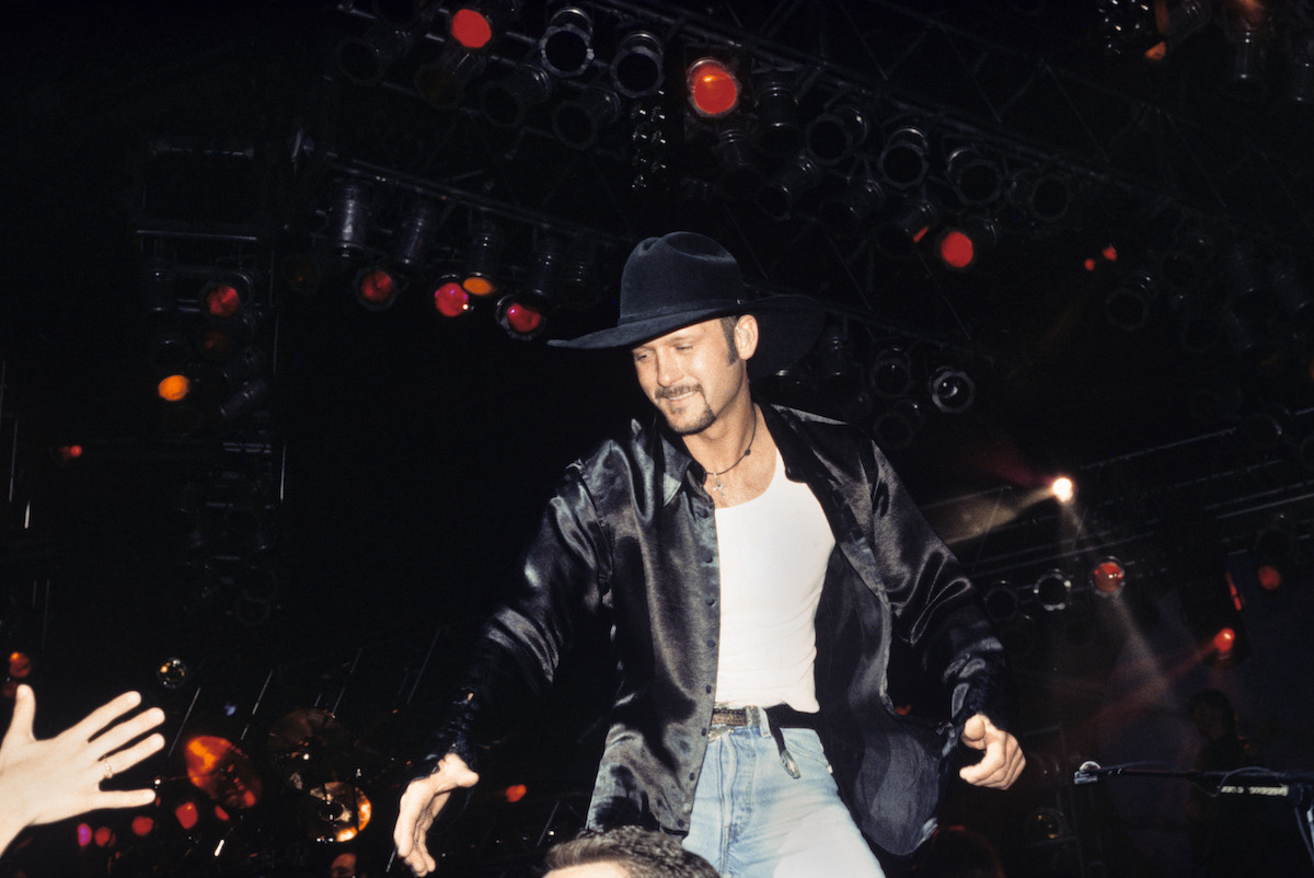 Country singer Tim McGraw performs at The Paramount in New York City in 1996