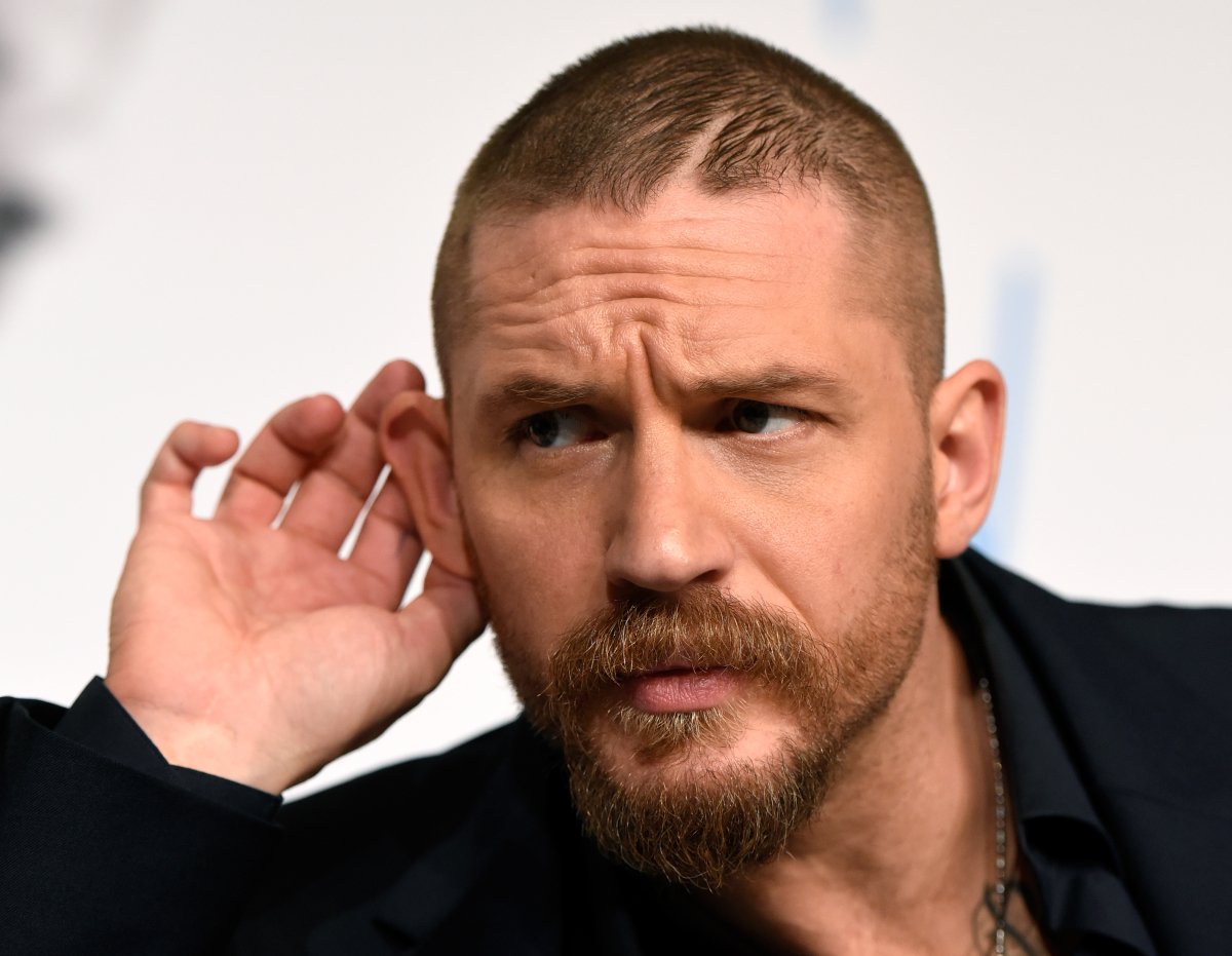 Tom Hardy attends the "Mad Max: Fury Road" press Conference during the 68th annual Cannes Film Festival on May 14, 2015 in Cannes, France