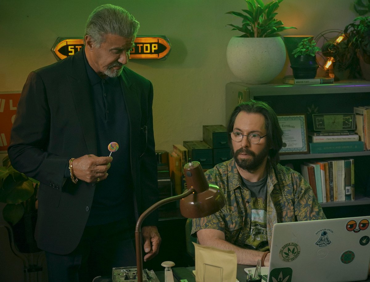 'Tulsa King': Sylvester Stallone holds a lollipop and stands over Martin Starr