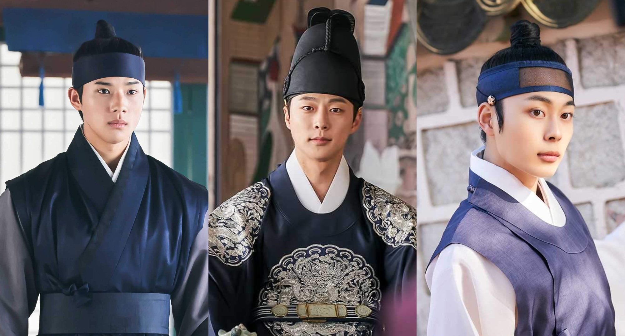 'Under the Queen's Umbrella' cast Moon Sang-min, Baek In-hyuk, and Yoo Seon-ho.
