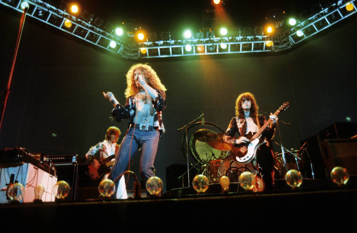 Led Zeppelin, who wrote several underrated songs during their run, perform in London in 1975.