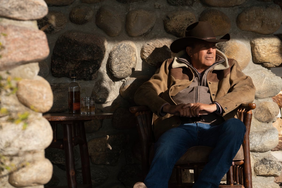Yellowstone season 5 star Kevin Costner in character as John Dutton
