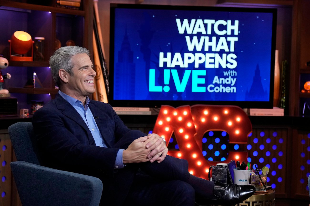 Bravo celebrity Andy Cohen, who only follows a select few Bravo stars on Instagram, on the set of 'Watch What Happens Live'
