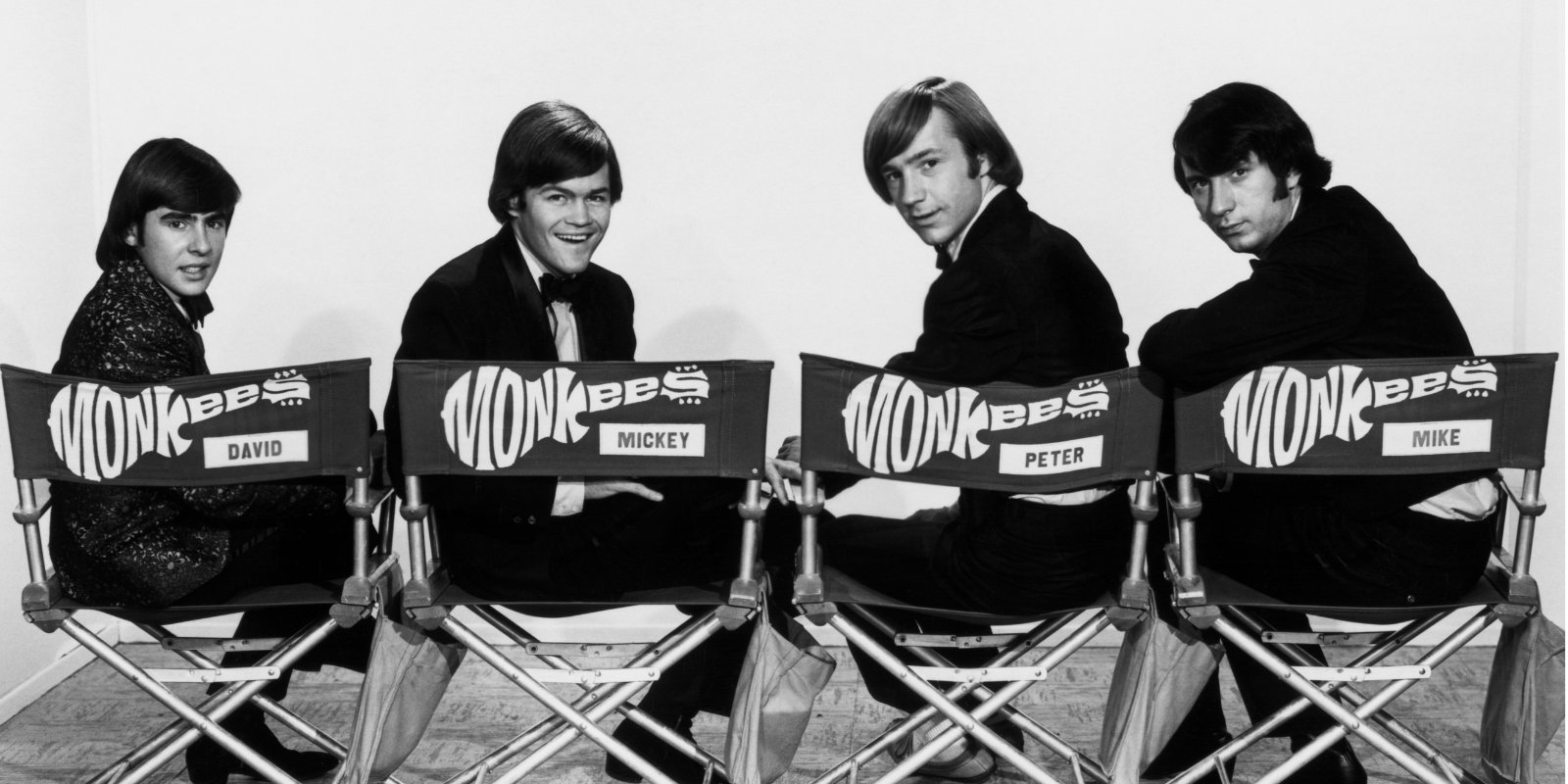 The Monkees Davy Jones, Mickey Dolenz, Peter Tork, and Mike Nesmith.