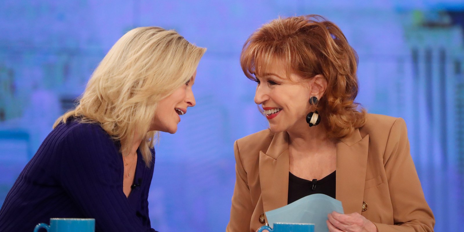 Sarah Haines and Joy Behar on the set of 'The View.'