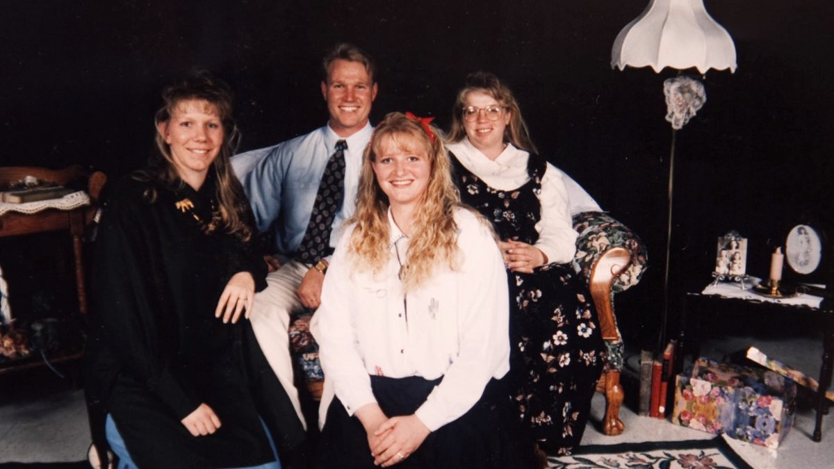 Meri Brown, Kody Brown, Christine Brown en Janelle Brown op een ongedateerde familiefoto