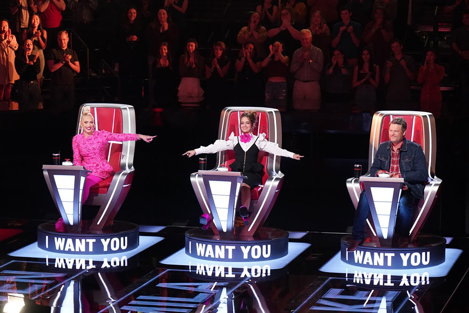 Gwen Stefani, Camila Cabello, and Blake Shelton fight to coach Bodie on 'The Voice' Season 22 Episode 5.