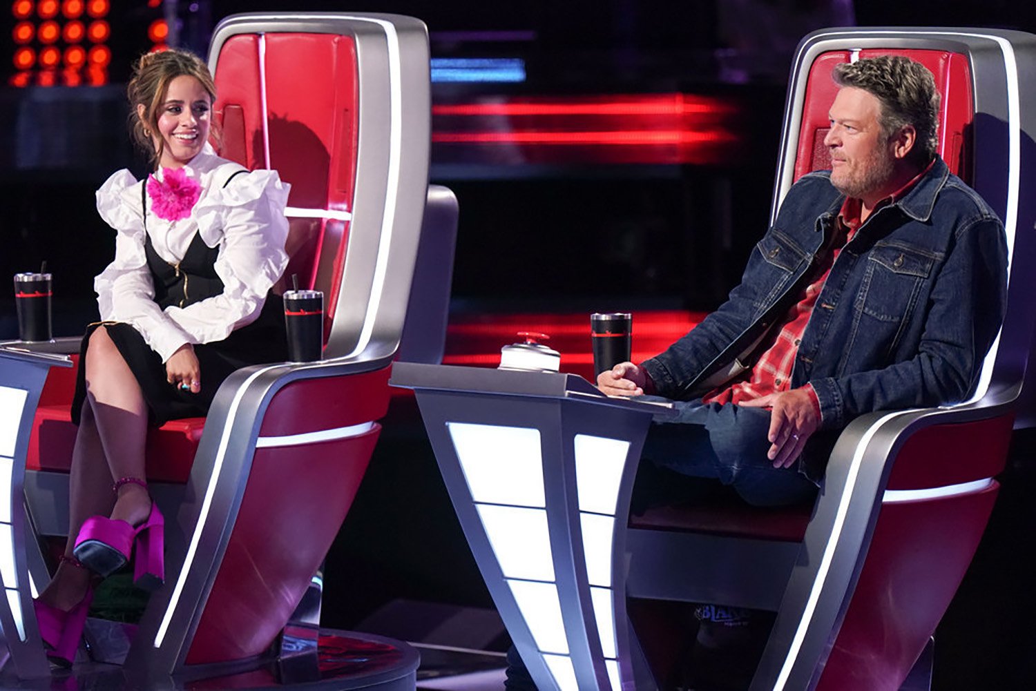 Camila Cabello and Blake Shelton on The Voice Season 22