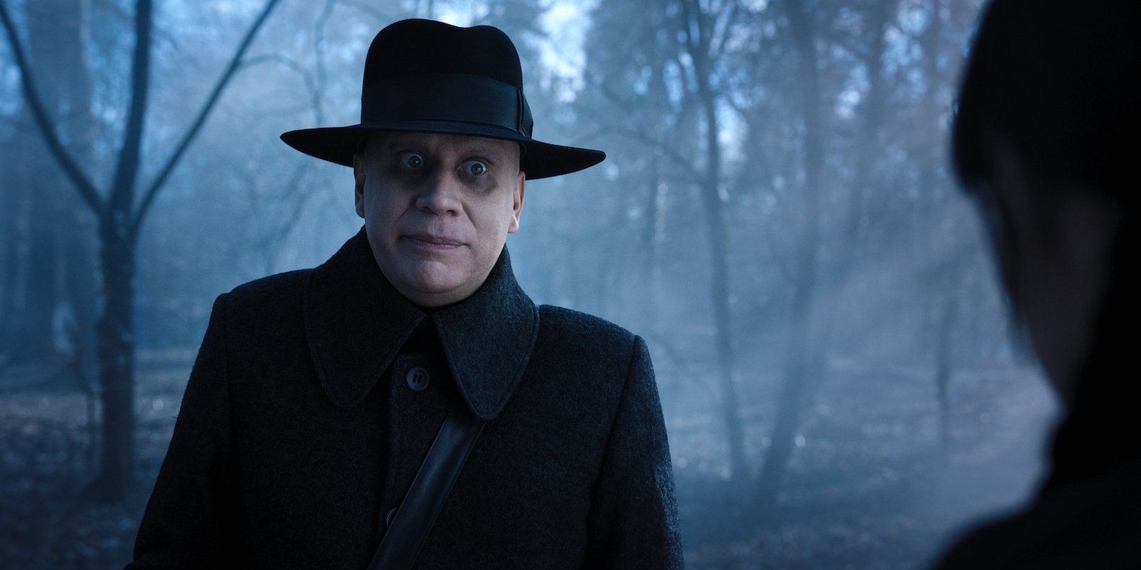 Uncle Fester (Fred Armisen) in the upcoming Netflix series 'Wednesday' from Tim Burton