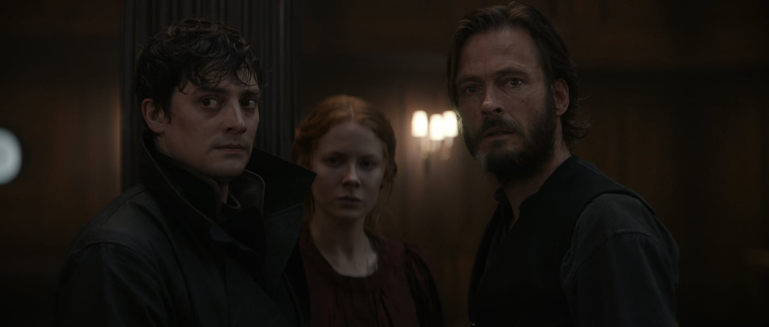 A production still from '1899' showing Aneurin Barnard, Emily Beecham, and Andreas Pietschmann staring at the camera. Recently, a Brazilian comic book artist claimed '1899' plagiarized 'Black Silence,' a comic she created.