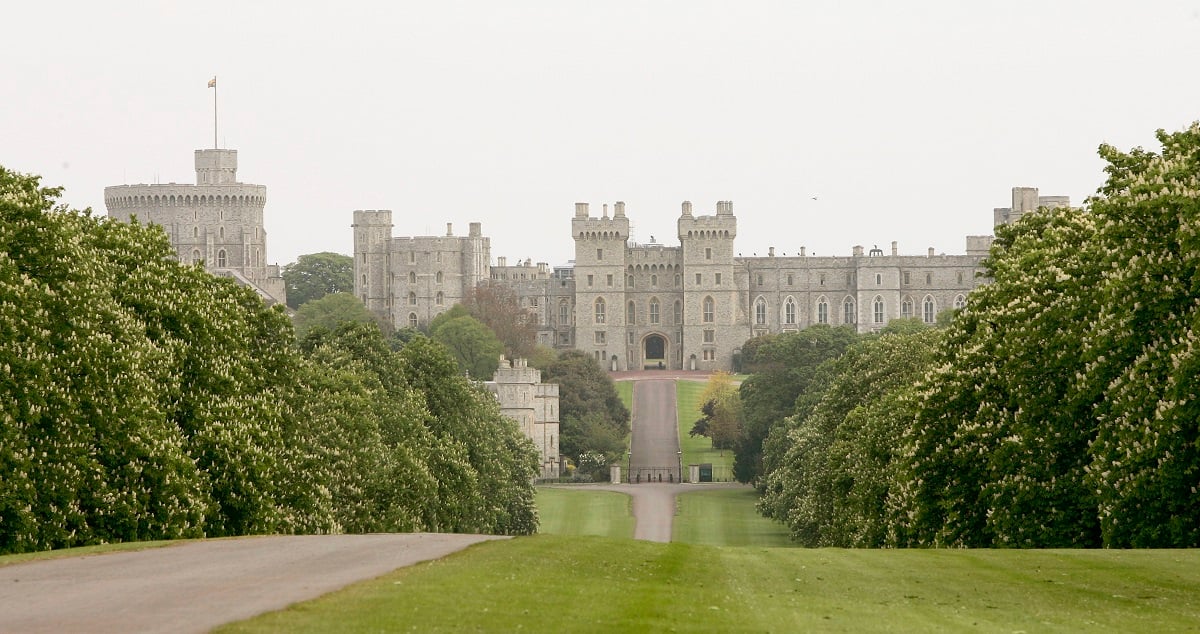 A view looking down the long walk to Windsor Castle