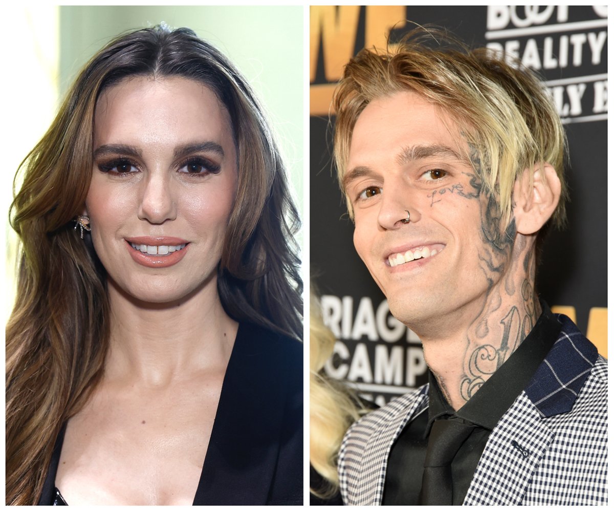 Side by side photos of Christy Carlson Romano and Aaron Carter, who died weeks after missing a recording session with Romano.