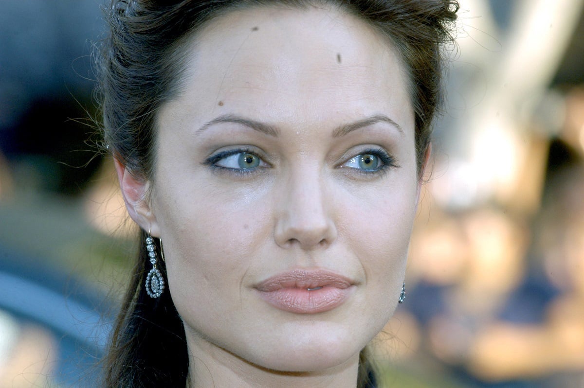Angelina Jolie at 'Tomb Raider: Cradle of Life' premiere.