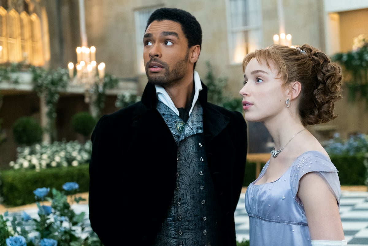 Duke of Hastings (Regé-Jean Page as Simon Basset) and Phoebe Dynevor as Daphne Bridgerton