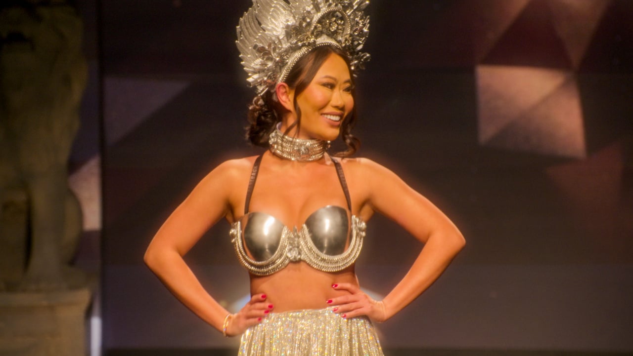 Kelly Mi Li modeling during 'Bling Empire'