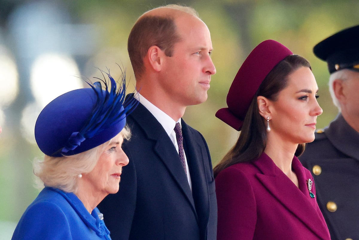 Camilla Parker Bowles, Prince William, and Kate Middleton