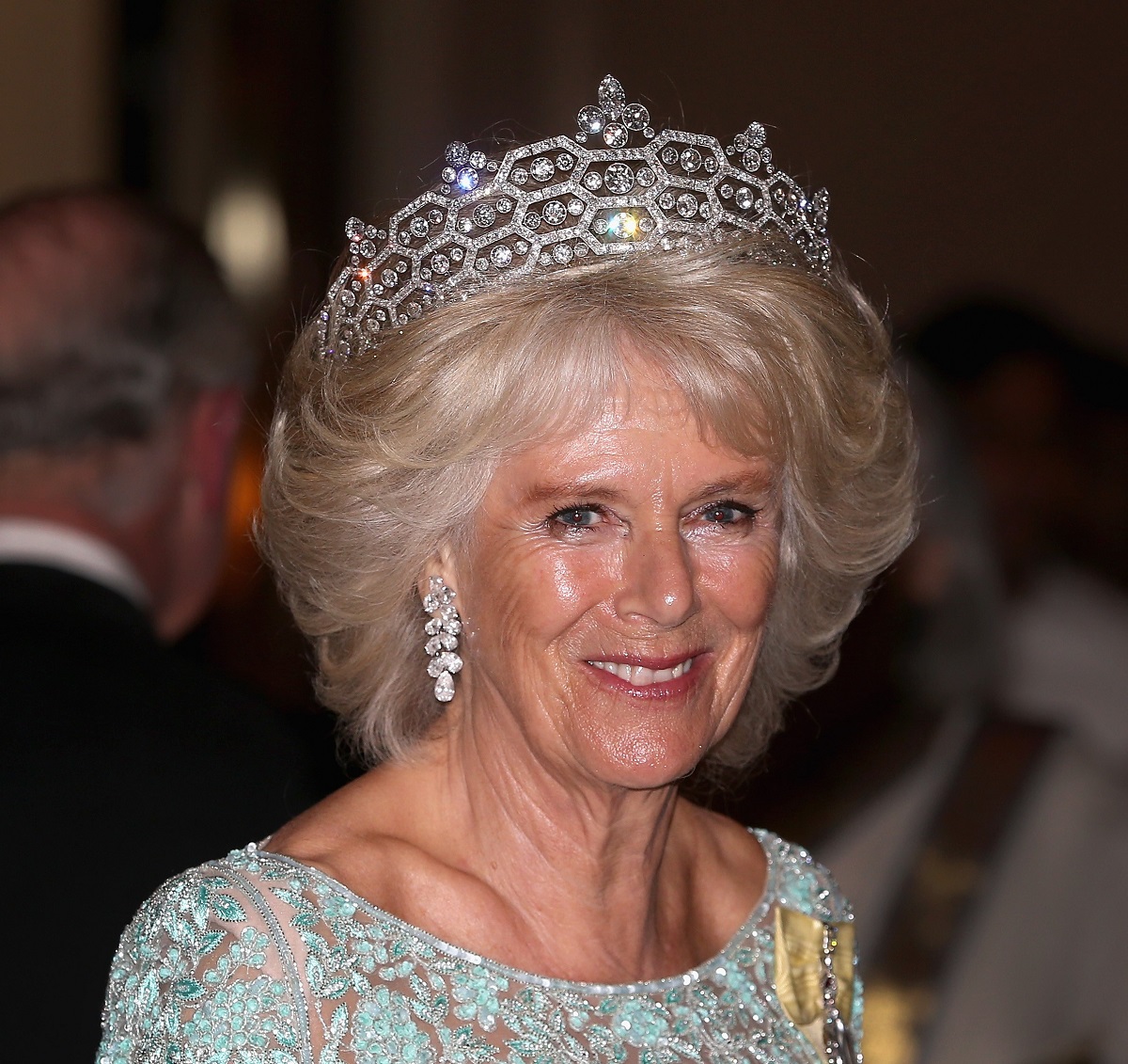 Camilla Parker Bowles attends a dinner reception during the Commonwealth Heads of Government Opening Ceremony