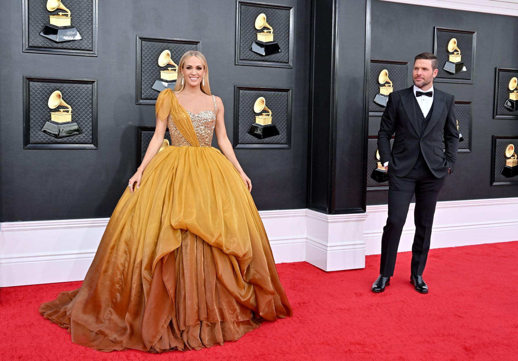 Carrie Underwood at the 64th Annual Grammy Awards at the MGM Grand Garden Arena in Las Vegas, Nevada