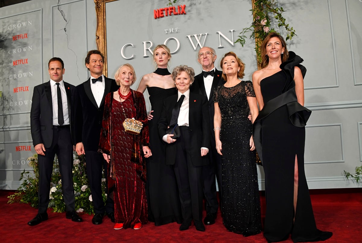 Cast of Netflix's 'The Crown,' whoch can be a good show for the royal family according to a former employee, posing on the red carpet at the season 5 world premiere in London
