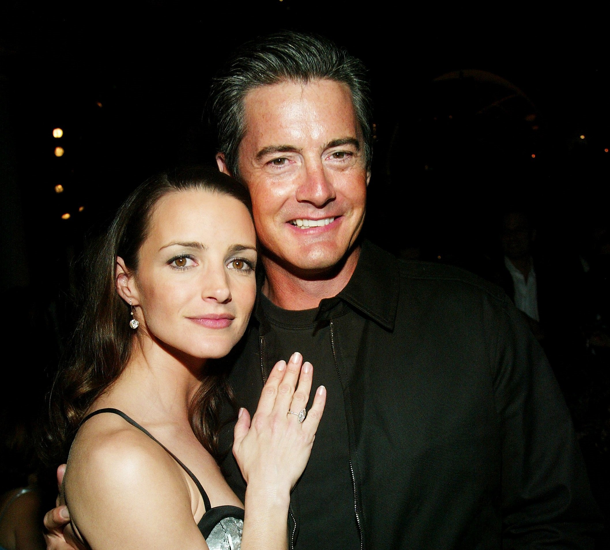 Kristin Davis and Kyle MacLachlan attend HBO'S 'Sex and The City' season premiere screening after-party at the American Museum of Natural History