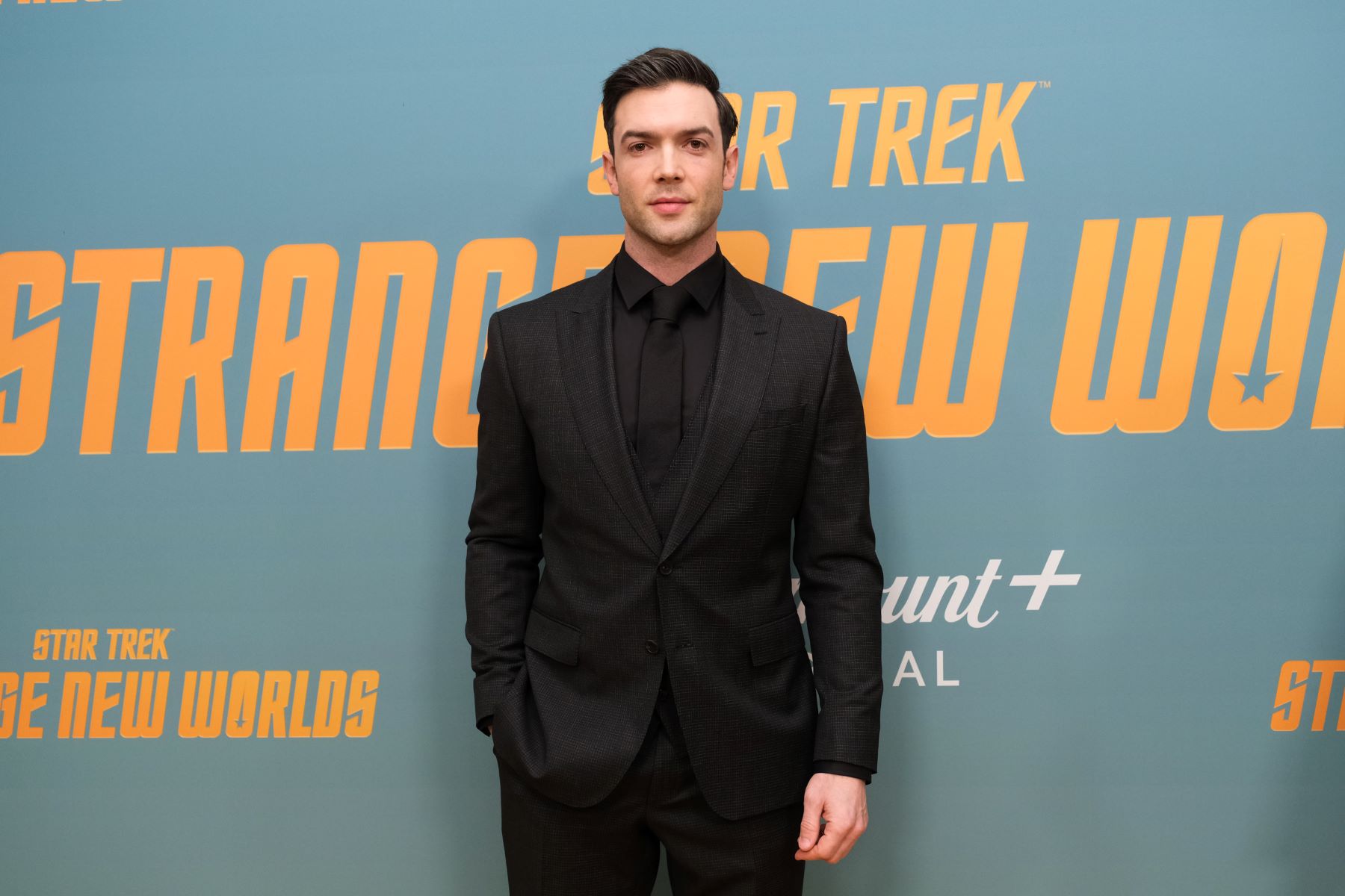 Ethan Peck at the 'Star Trek: Strange New Worlds' Season 1 premiere at AMC Lincoln Square Theater in New York City