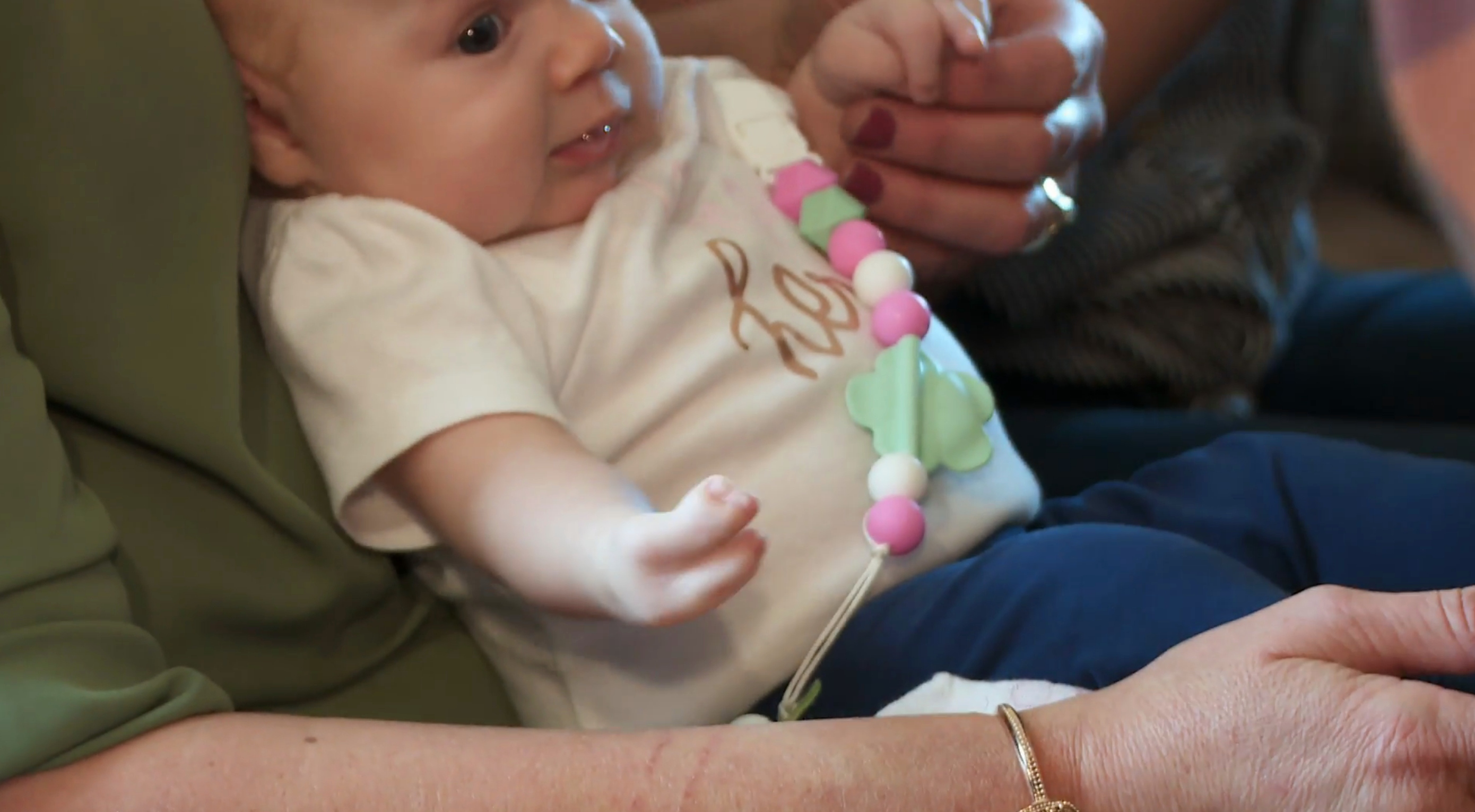 Madison and Caleb Brush's daughter, Evangalynn 'Evie' Brush as a newborn visiting the Brown family for the first time on'Sister Wives' Season 15 on TLC.