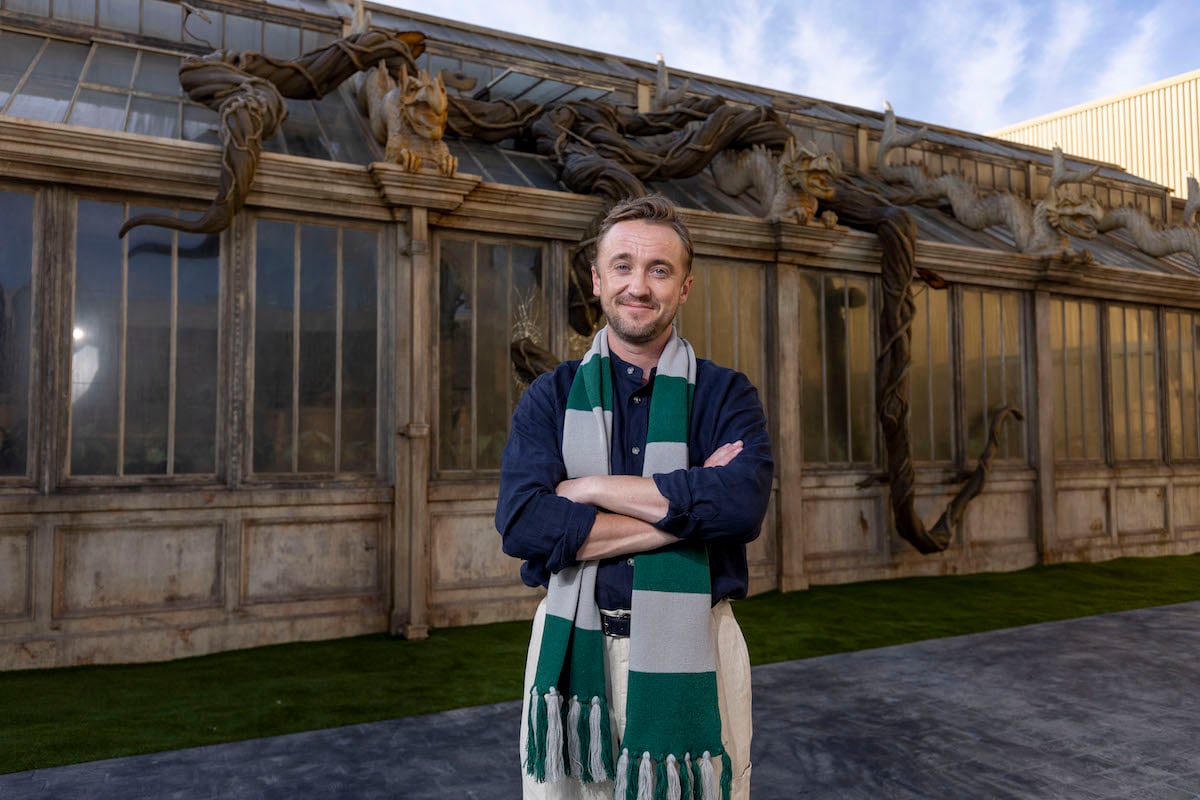 'Harry Potter': Tom Felton folds his arms in front of Warner Bros. UK Studios