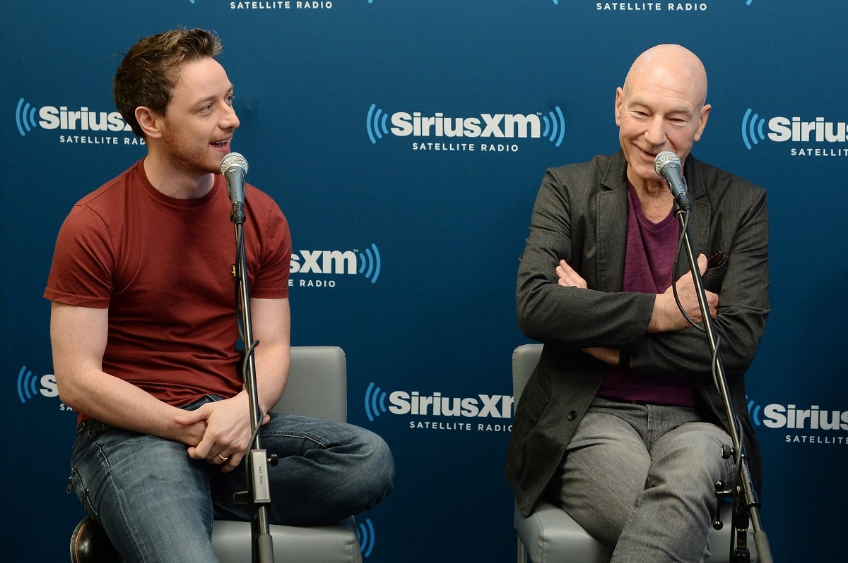 James McAvoy with Patrick Stewart at Sirius XM.