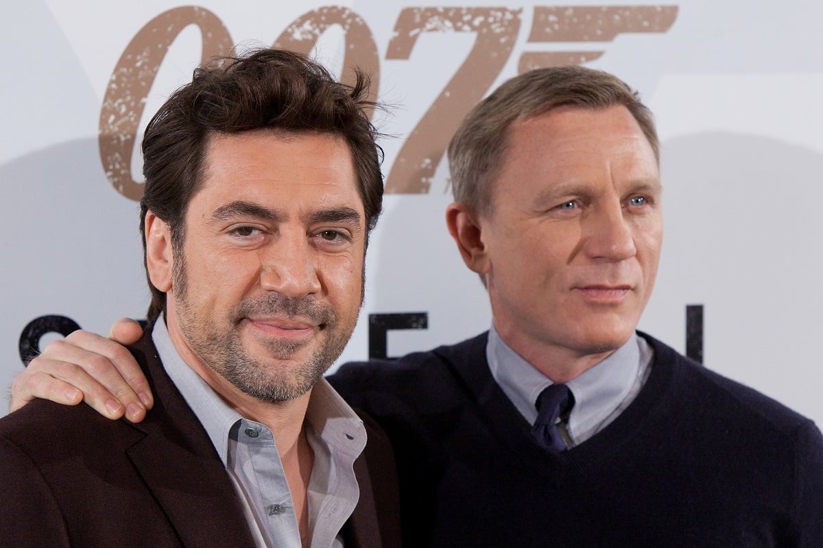Javier Bardem and Daniel Craig at 'Skyfall' premiere.