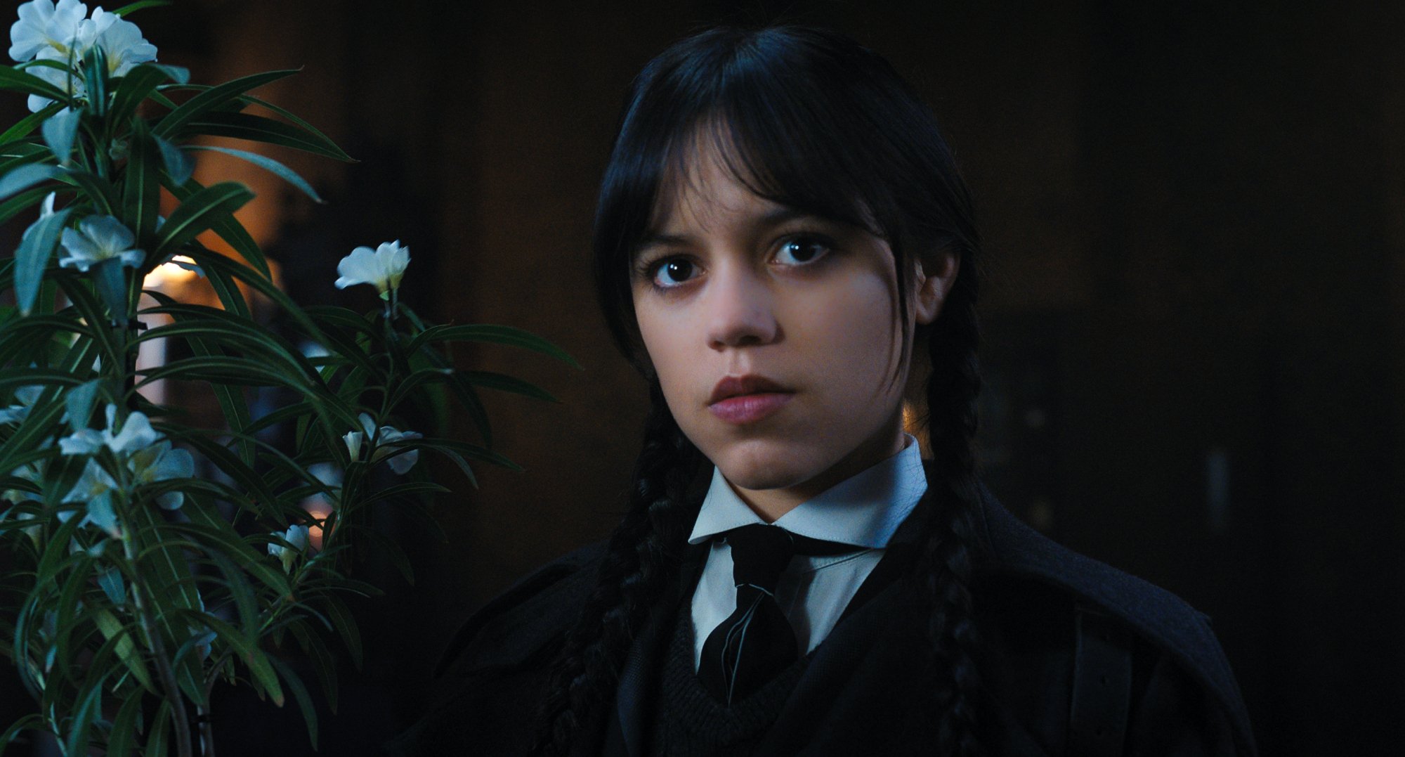 Jenna Ortega as the macabre teen in 'Wednesday' series.