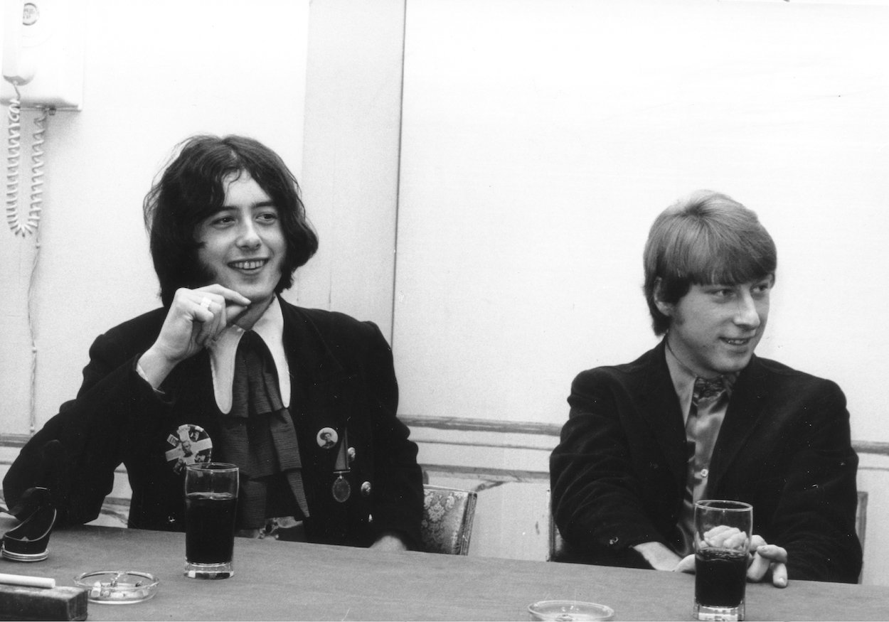 Jimmy Page (left) and Yardbirds bandmate Chris Dreja, whom the guitarist asked to contribute to 'Led Zeppelin I' in a unique way.