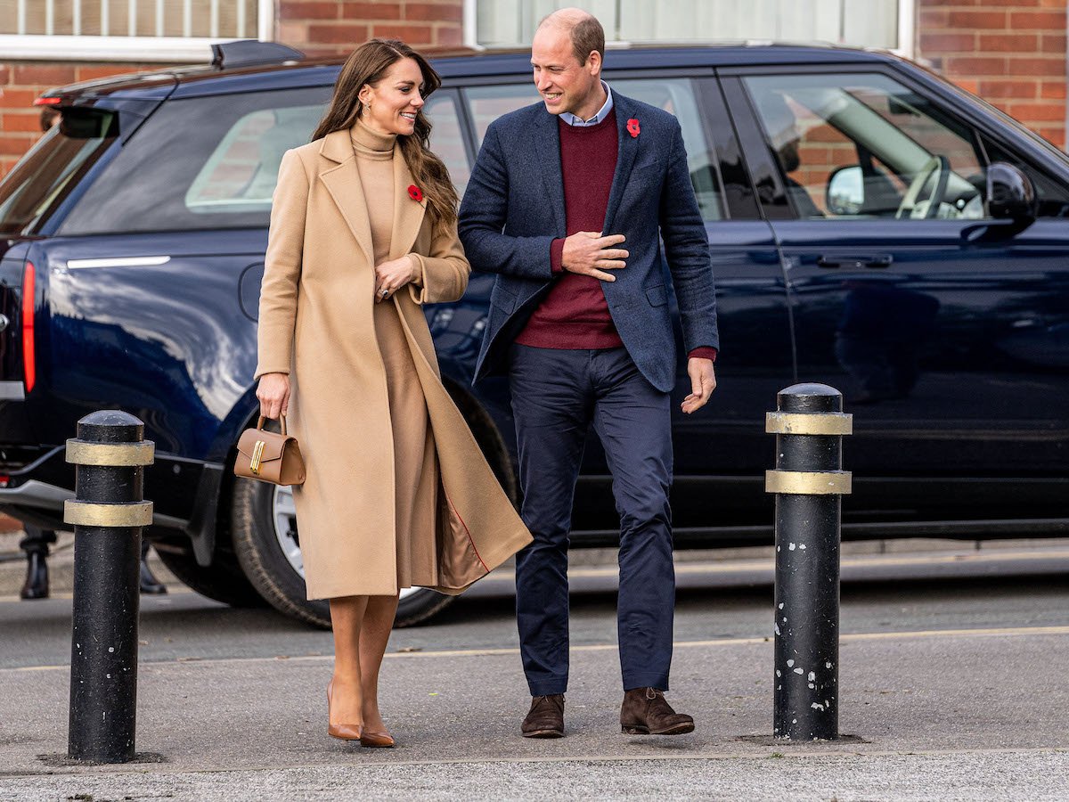 Kate Middleton and Prince William, who are welcoming the president of South Africa during a Nov. 22 state visit followed by a state dinner, walk next to each other