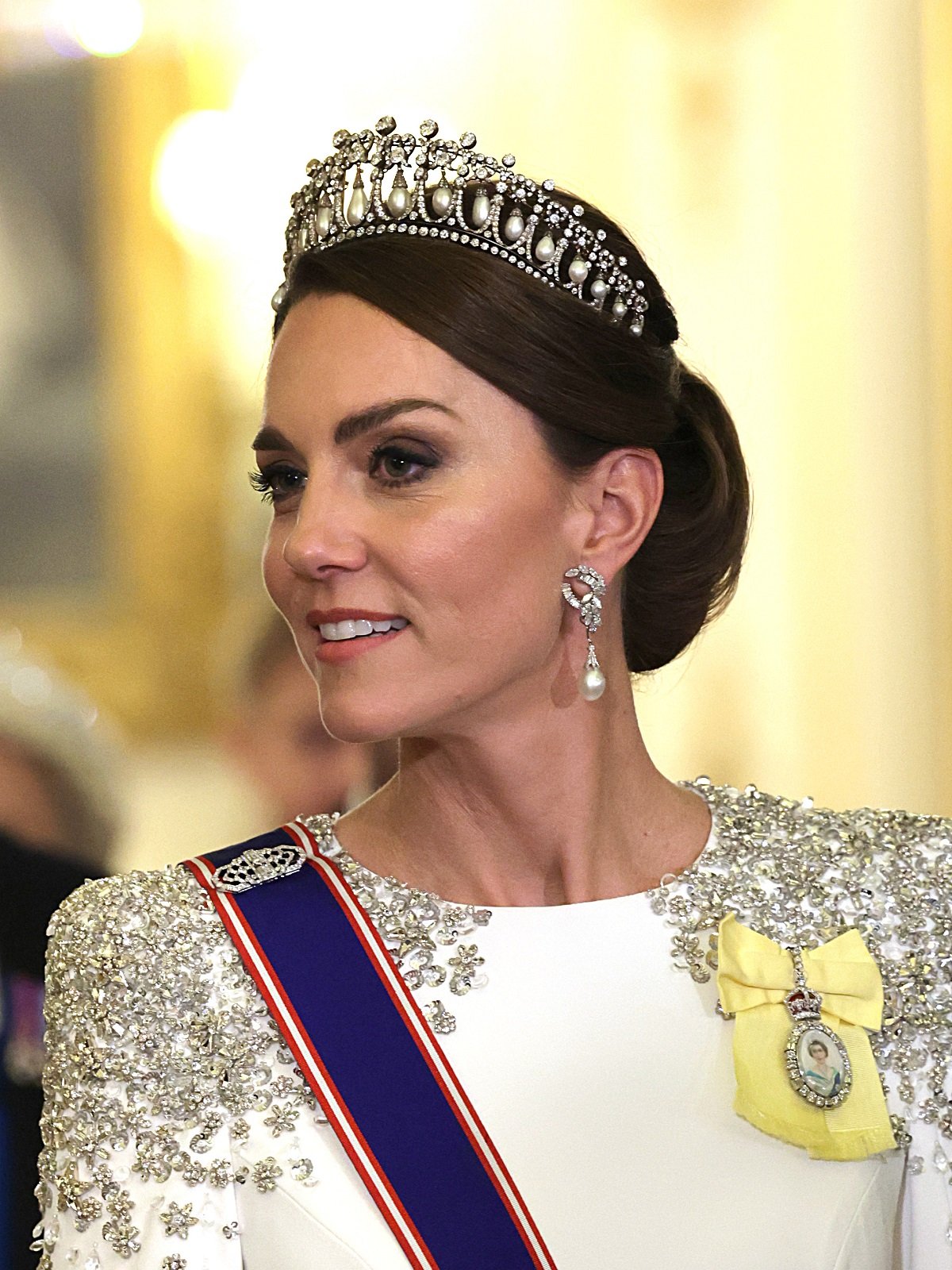 Kate Middleton photographed during the State Banquet at Buckingham Palace