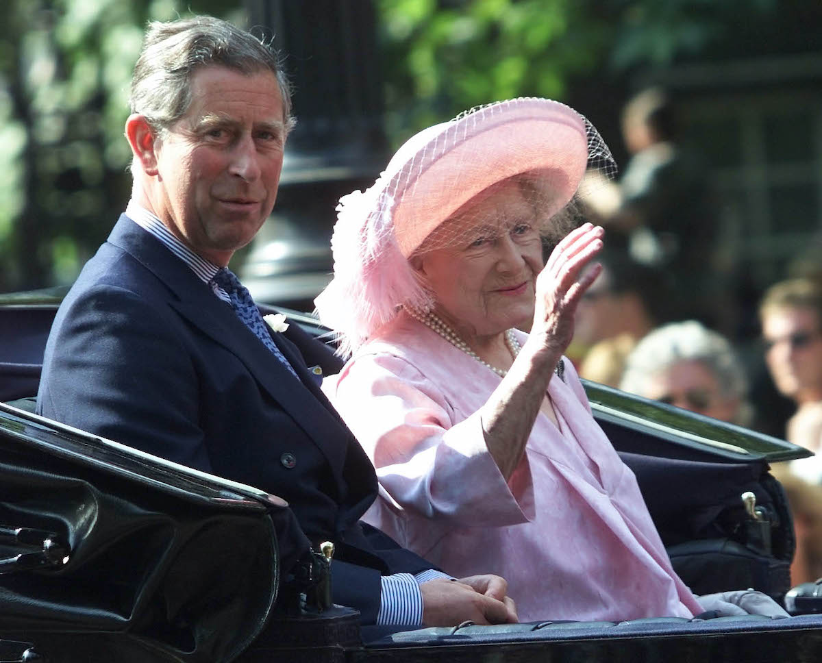King Charles and The Queen Mother in a carriage