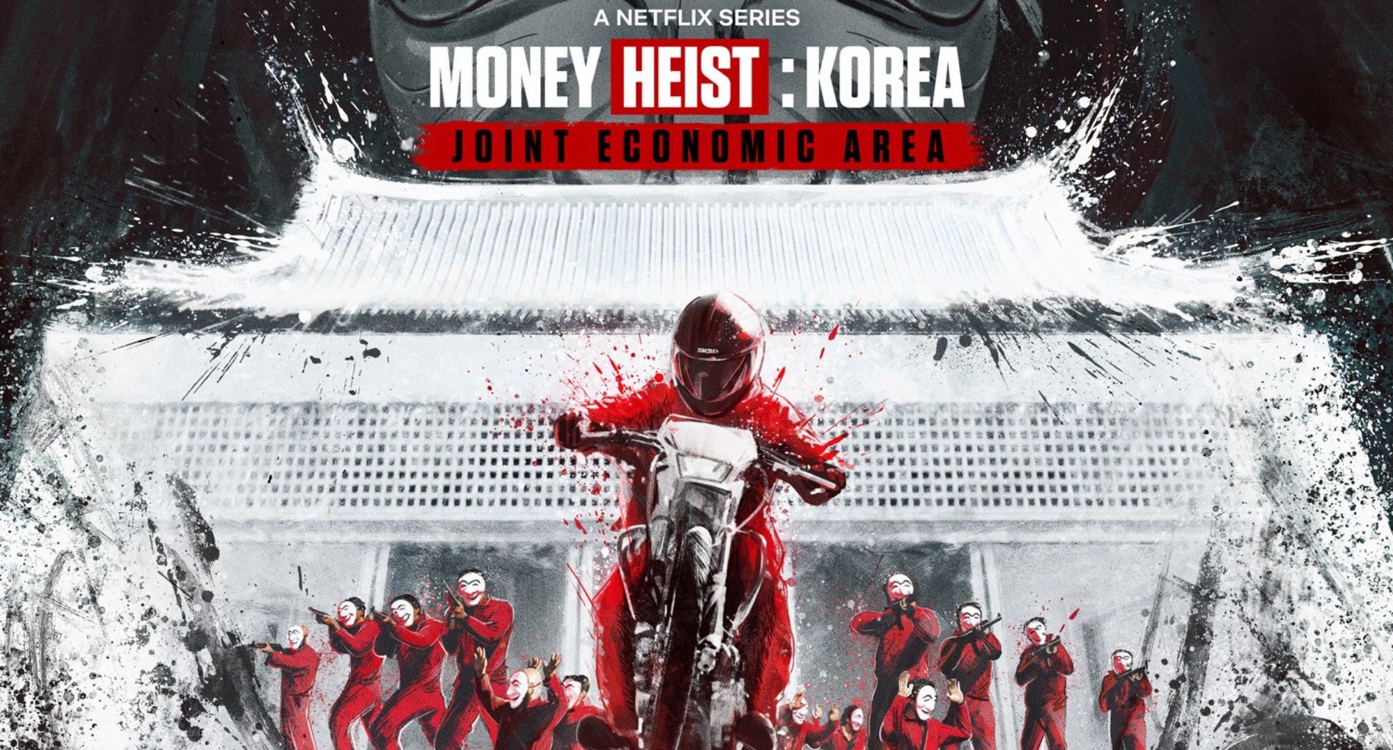 Main poster for K-drama remake 'Money Heist: Korea' Part 2 and trailer.