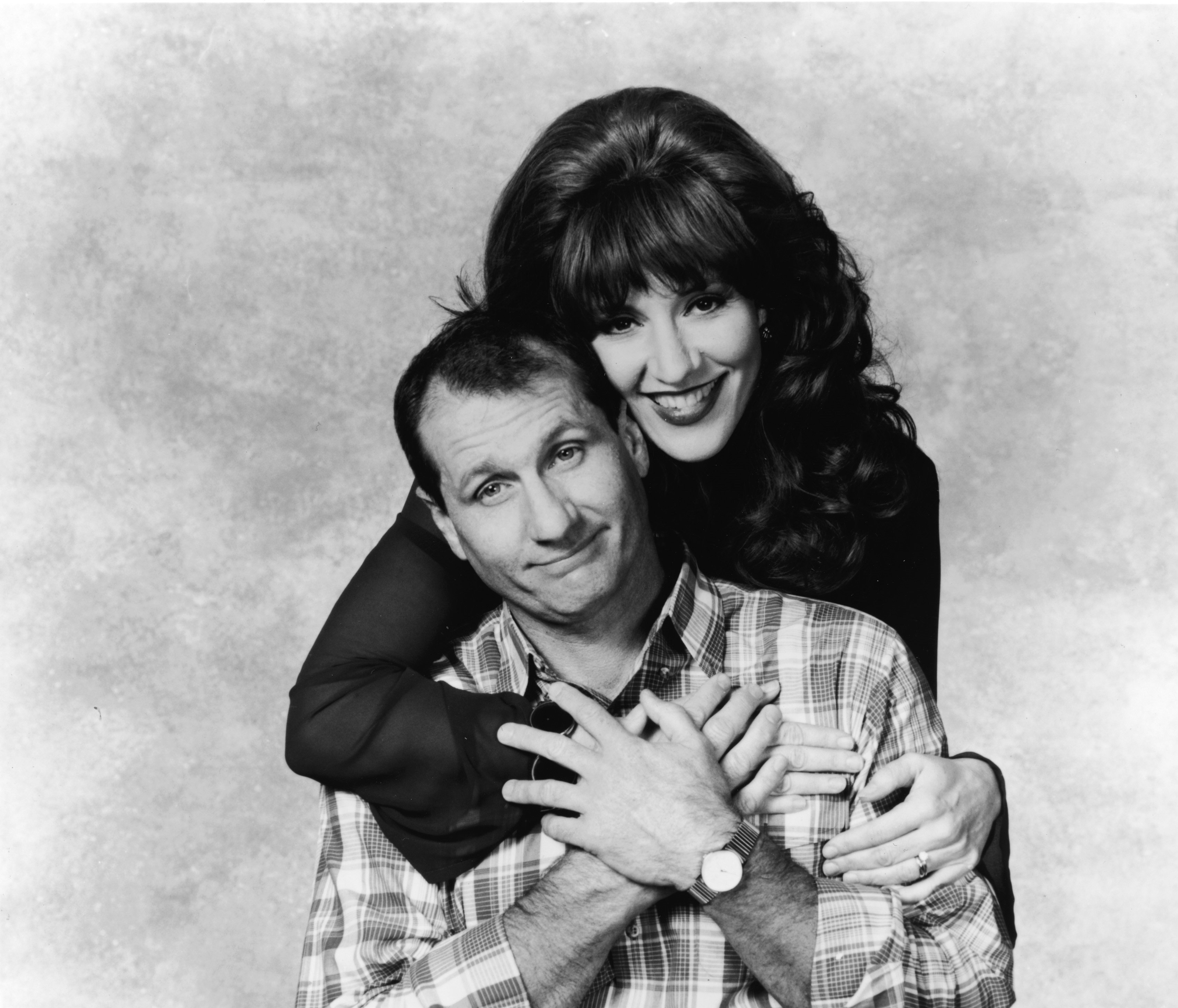 Ed O'Neill and Katey Sagal in 'Married...With Children,'1993.