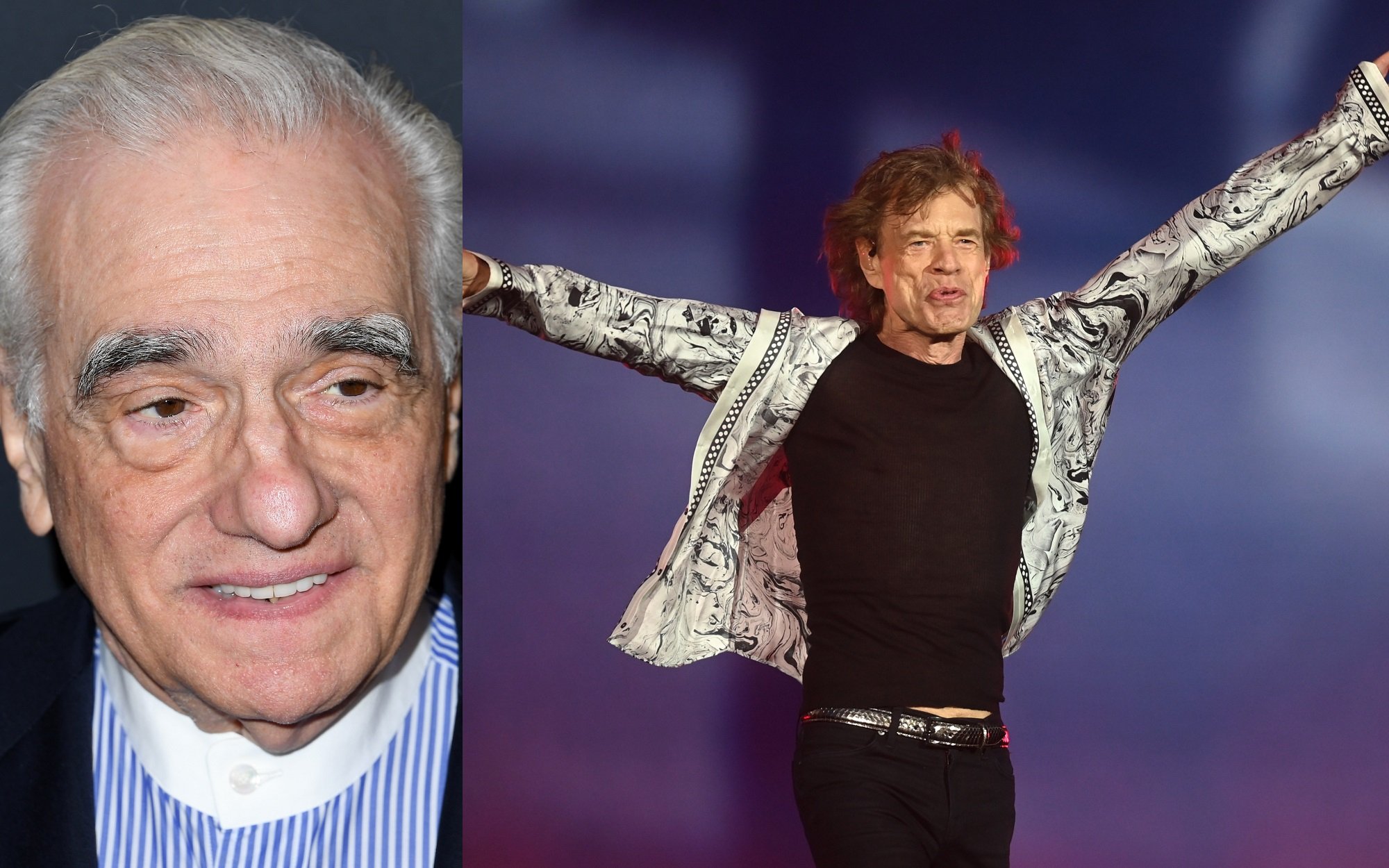 A joined photo of Martin Scorsese and Mick Jagger