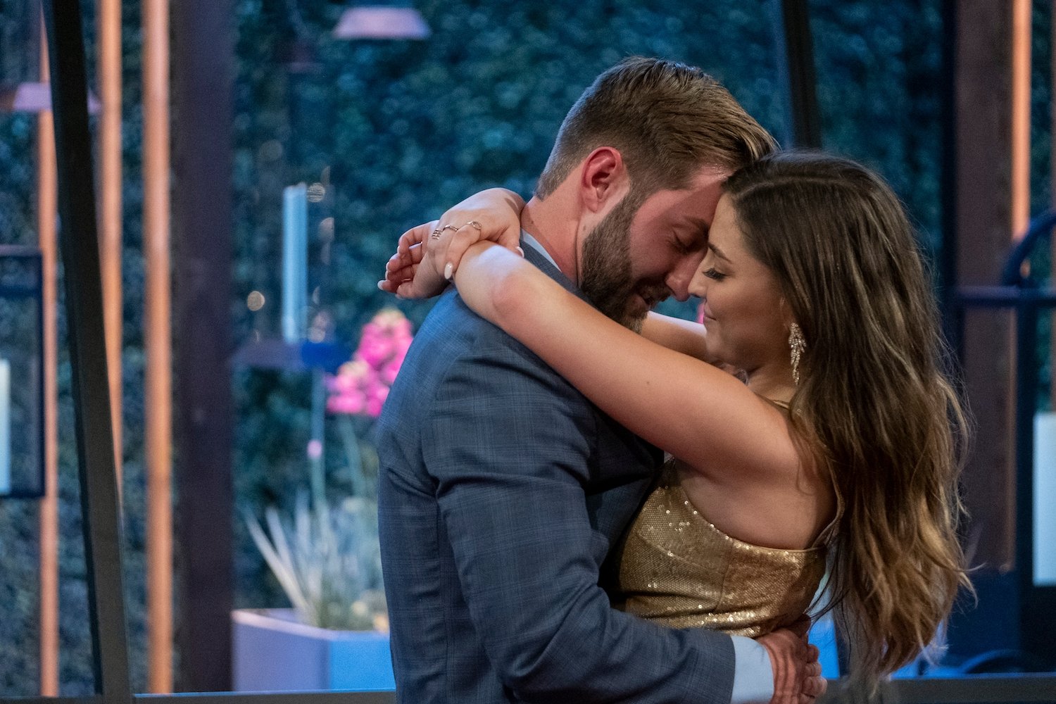 'Love Is Blind' couple Matt and Colleen hug after seeing each other in person for the first time. Do Matt and Colleen get married in season 3?