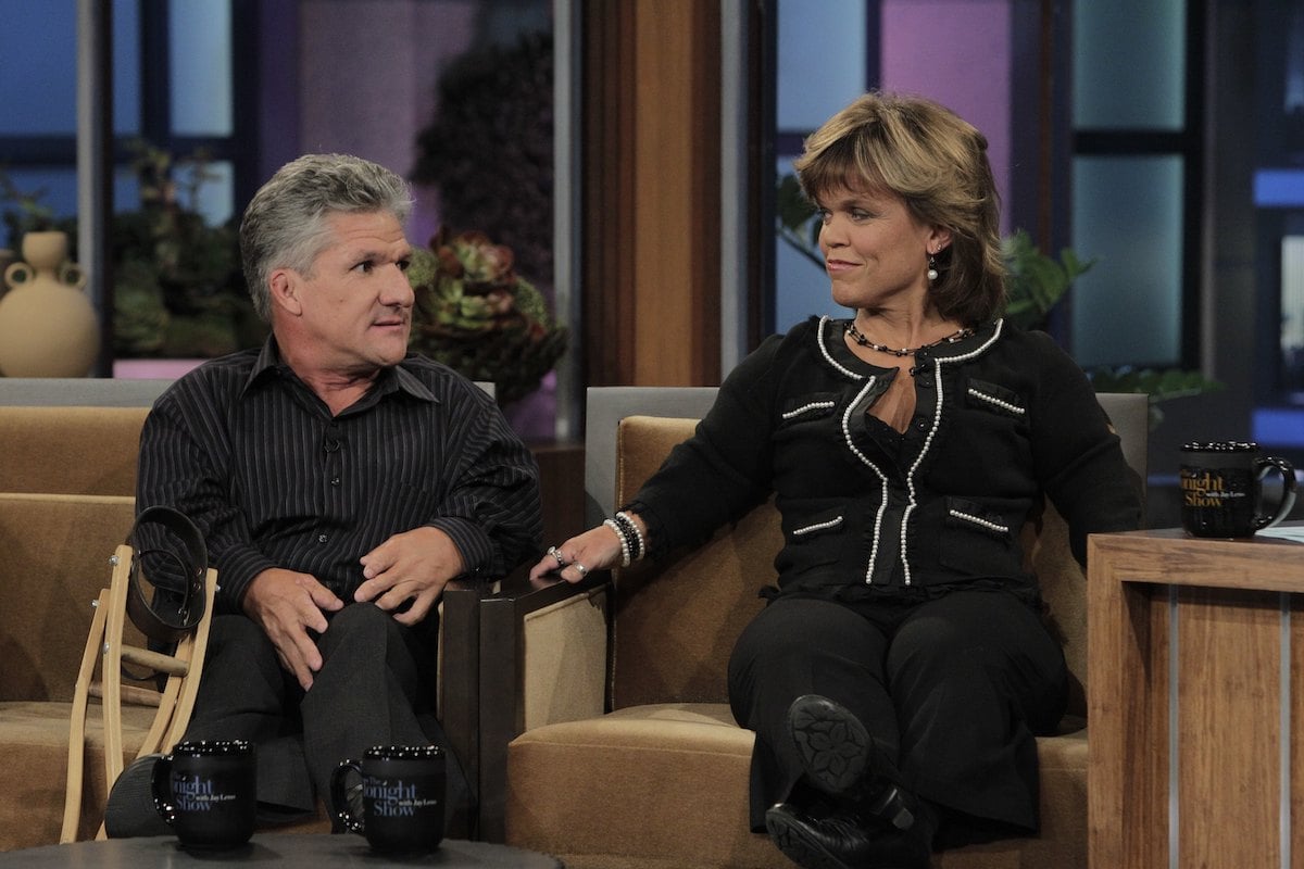 Matt and Amy Roloff from 'Little People, Big World' sitting next to each other for an interview
