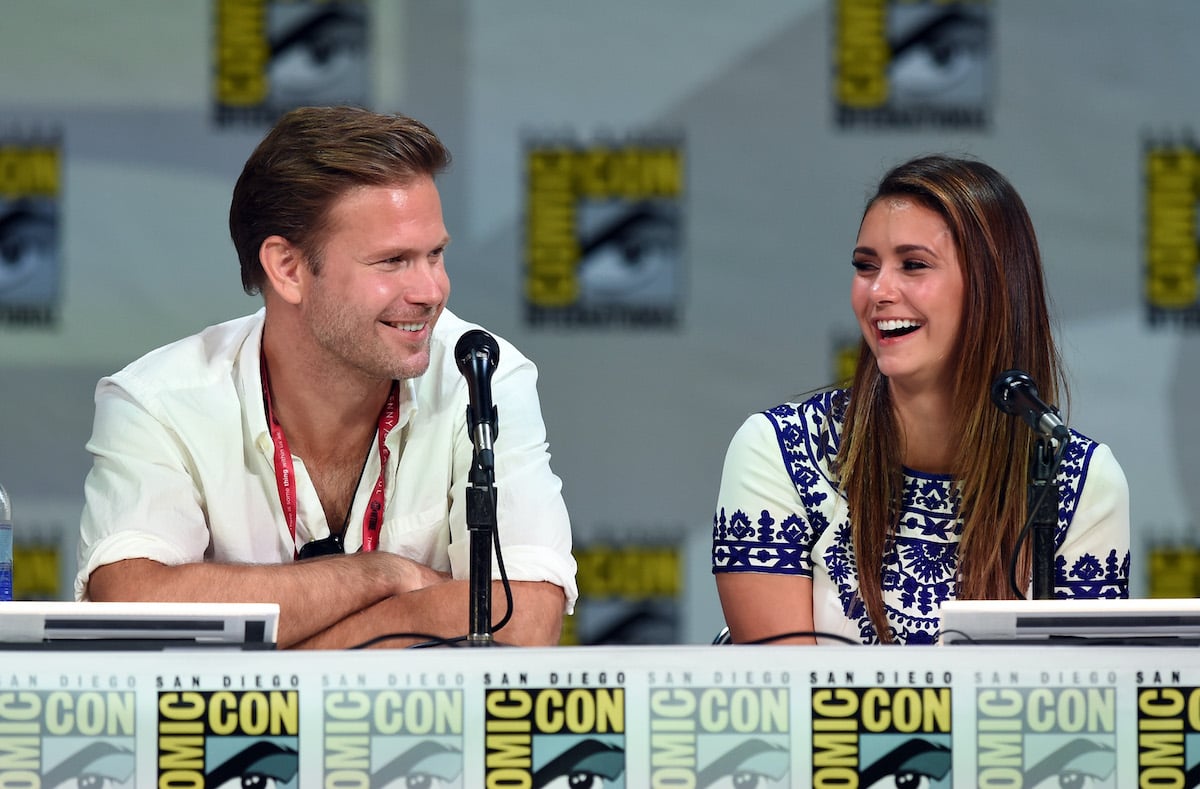 'The Vampire Diaries' actors Matt Davis and Nina Dobrev laughing