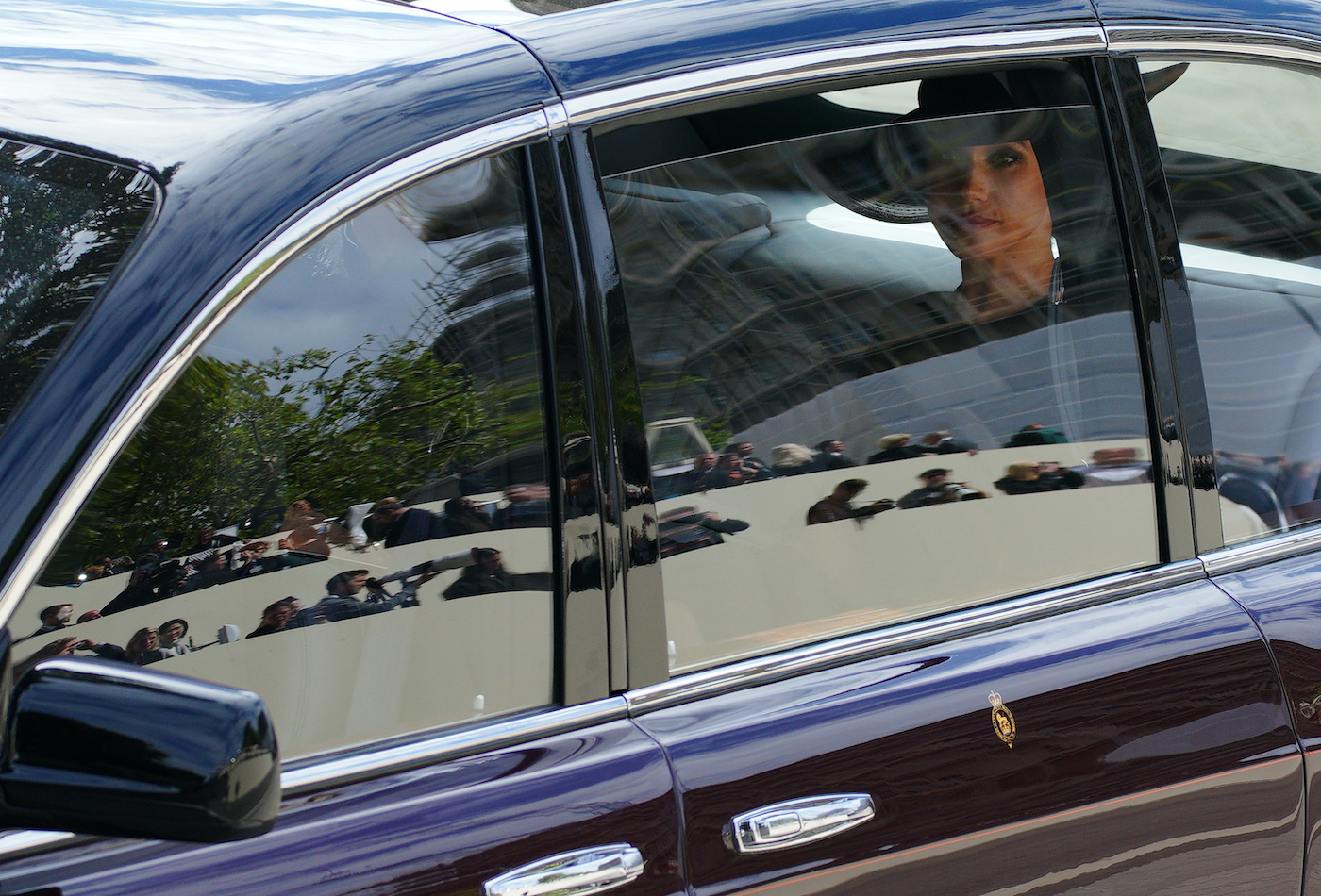 The Duchess of Sussex, Meghan Markle rides in a car 